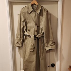 Uniqlo Khaki Women's Trench Coat with Belt